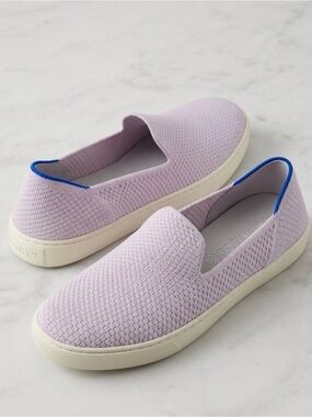 Rothy’s The Casual Slip On Lilac Diamond Lavender Sneakers Shoes Women’s 10